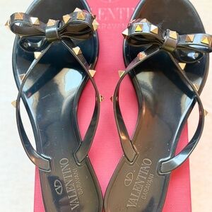 Valentino rockstud jelly flip-flops